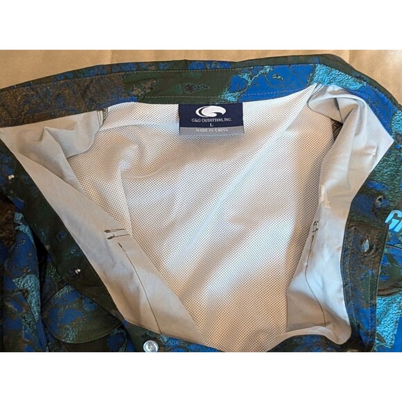 Keystone Light Realtree G&G Outfitters  Vented Fishing Button up Shirt Men's  L - Picture 8 of 10